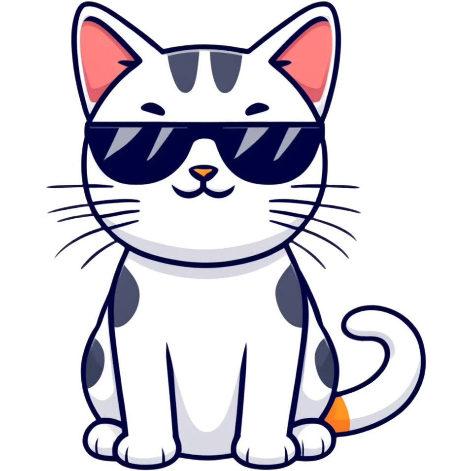 Cat with sunglasses emoji