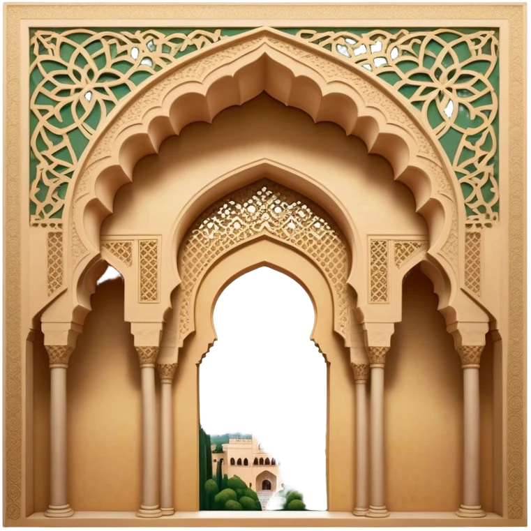 Alhambra – Cinematic Realistic Alhambra, depicted as a majestic Moorish palace with intricately carved arches, lush courtyards, and detailed tile work, bathed in soft golden light and dynamic shadows that highlight its opulent historical beauty. emoji