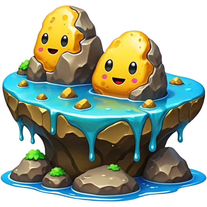 surreal melting SPAM moonrocks landscape emoji