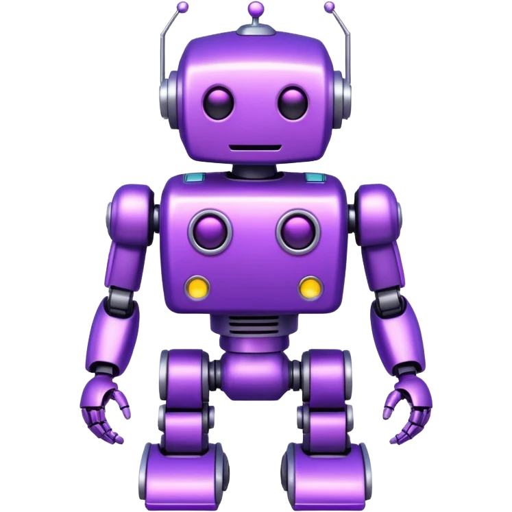 glitter purple robot emoji