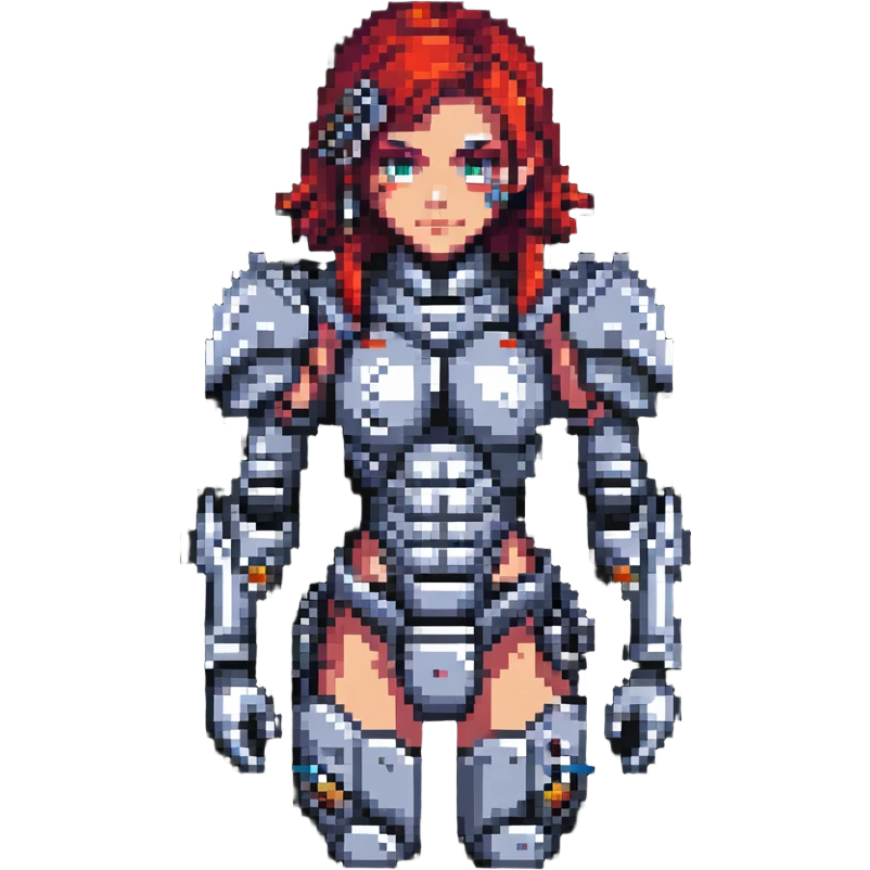 cyborg girl warrior emoji