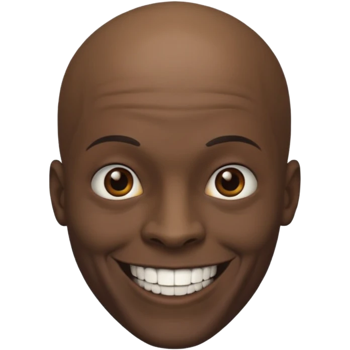 Un homme noir avec un gros crâne  emoji