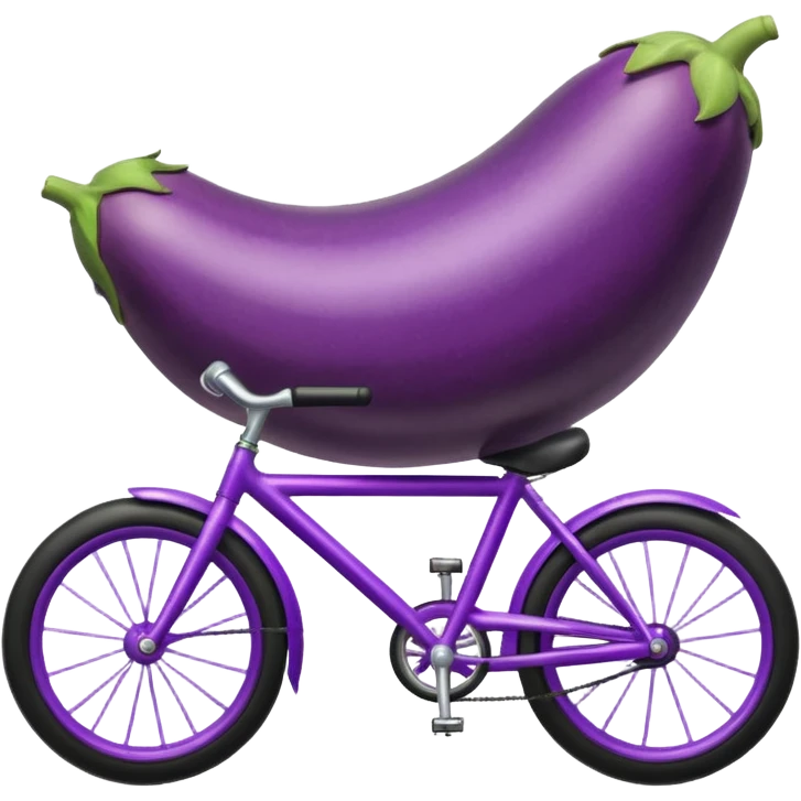 Eggplant riding a bike emoji
