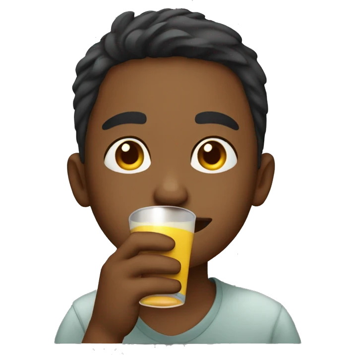 boy drinking emoji