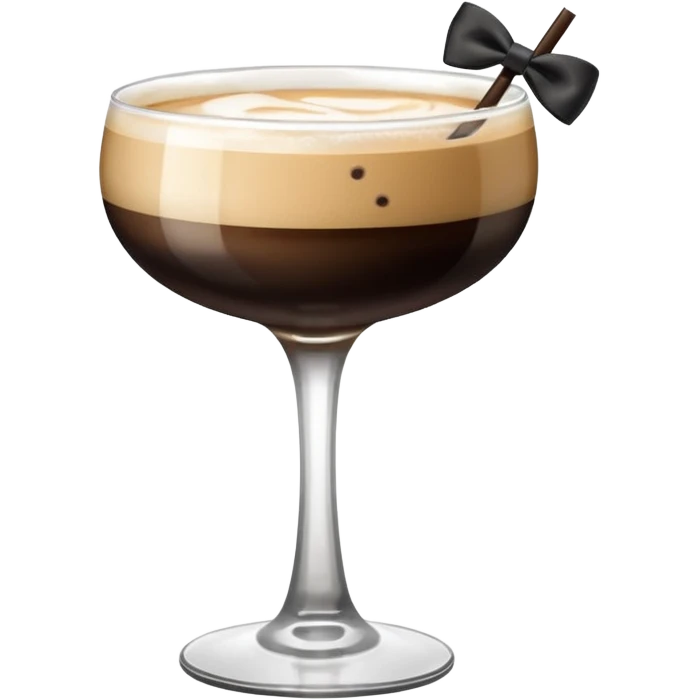 espresso martini with Black Bow emoji