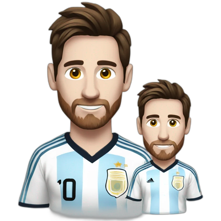 Messi con la camisa de Argentina emoji