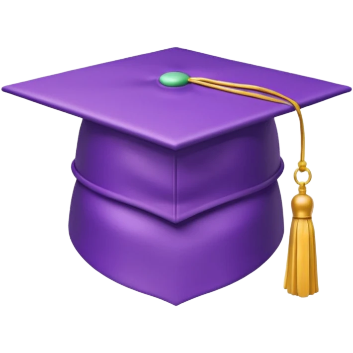 purple graduation hat 3d emoji emoji