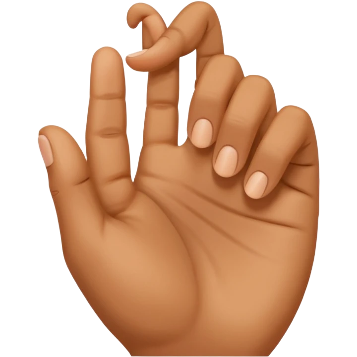 Fingers pinching ear emoji