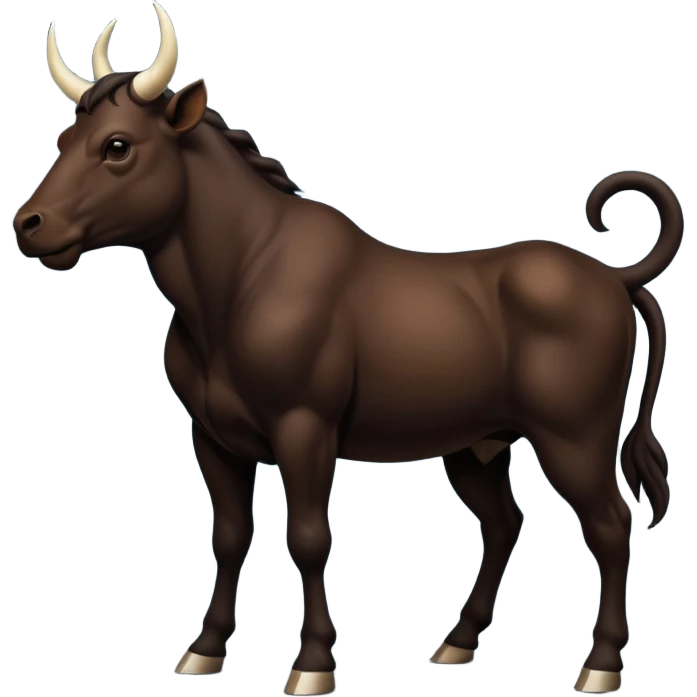 silhouettes centaur hybrid bull emoji