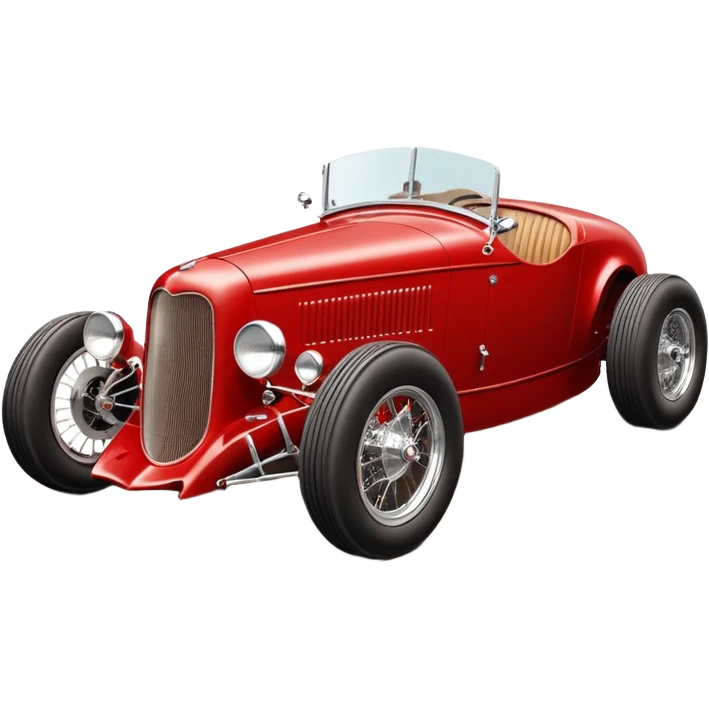  Brown-red Fenderless extended-wheelbase 1933 luxury racing Ford lowered powerful V-8 engined racing car featuring advanced rugged 4 wheel independent suspension, power steering, disc brakes, small leather covered steering wheel, side mounted cowl exhaust  emoji