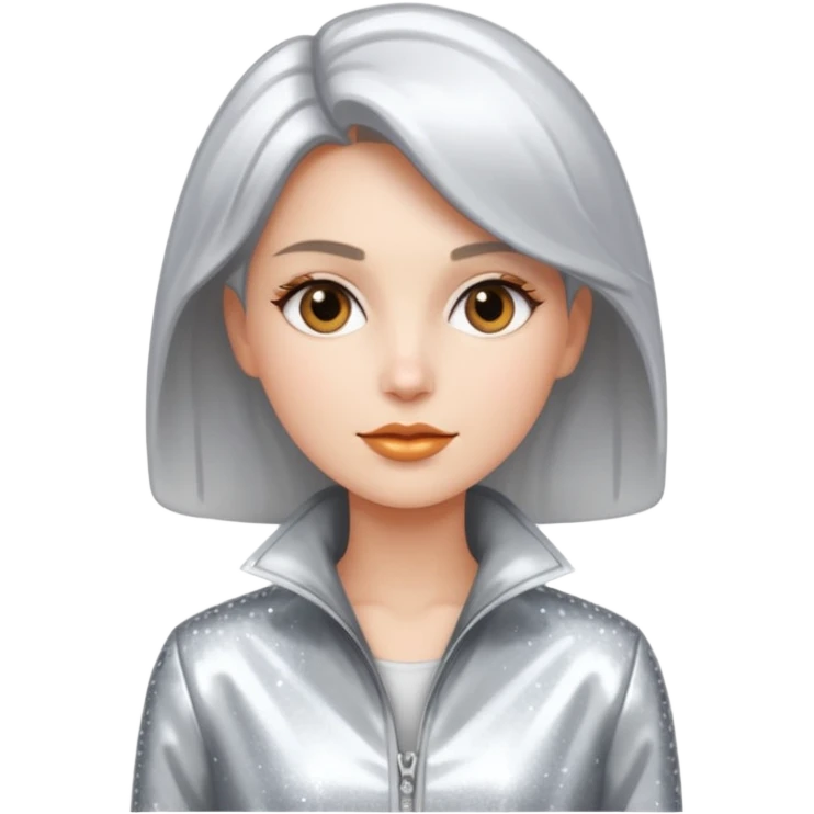 woman with sparkling jacket emoji