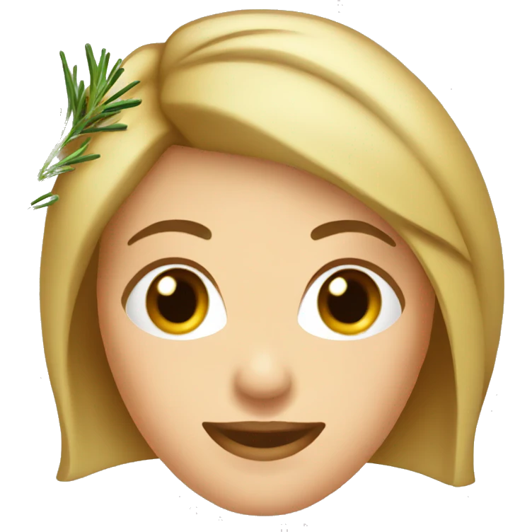 Woman with Rosemary on Head emoji