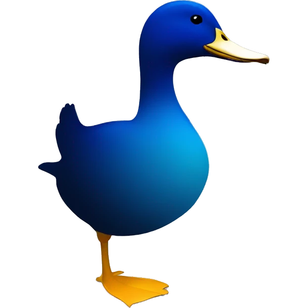 blue duck silhouette emoji