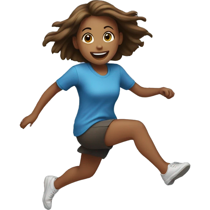 Girl jumping emoji