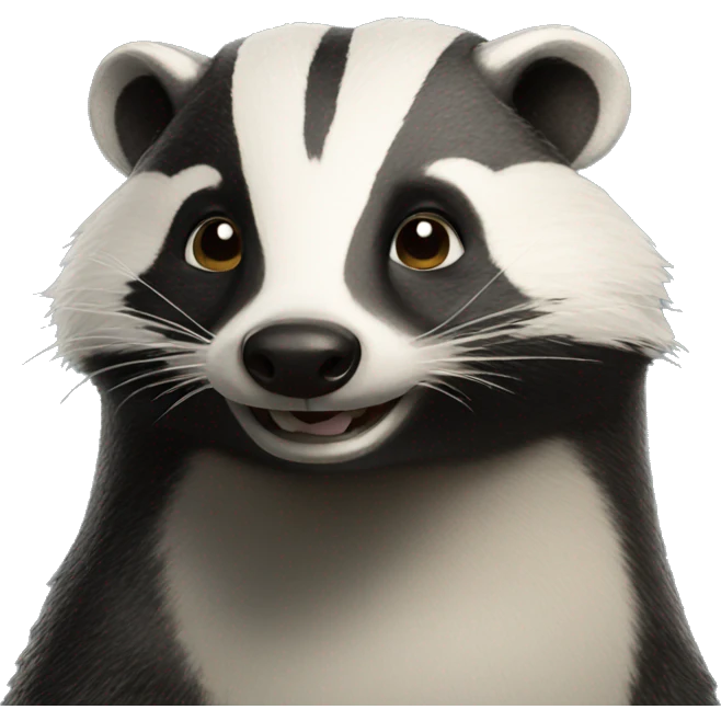 Smiling Badger standing emoji