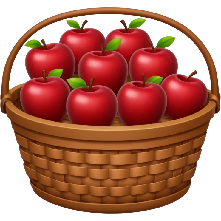 Maroon basket of apples emoji