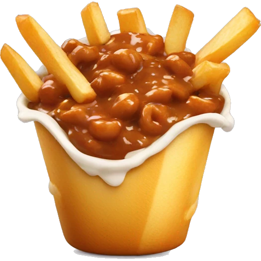 Poutine qui mange des pates emoji