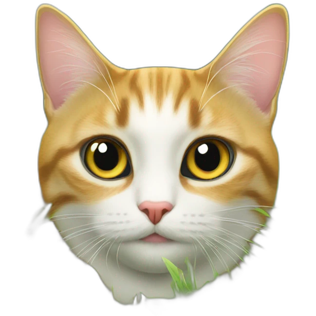Chat dans la pelouse emoji