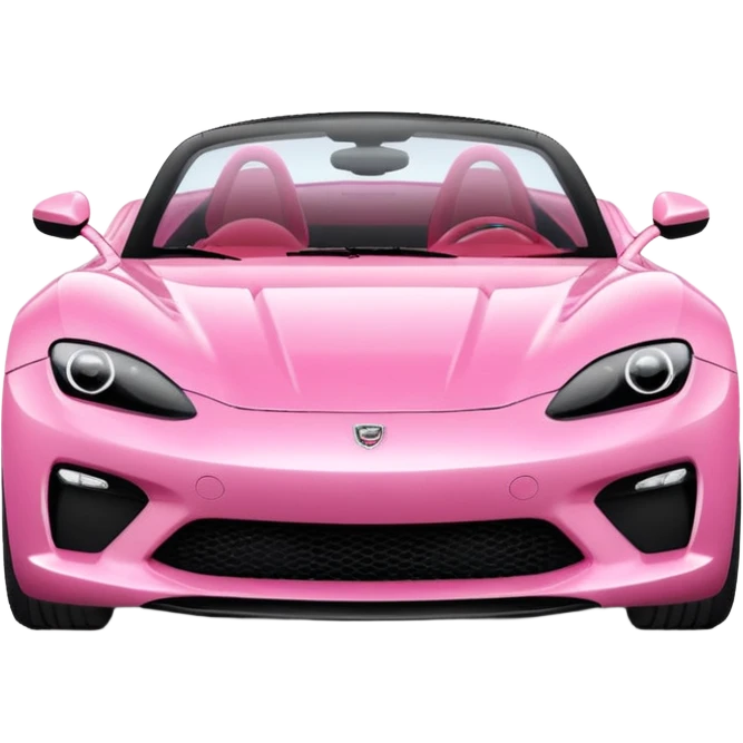 pink sports car emoji, sleek and fun, apple style emoji