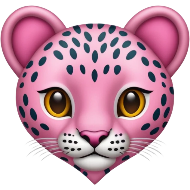 Cuore leopardo rosa. emoji