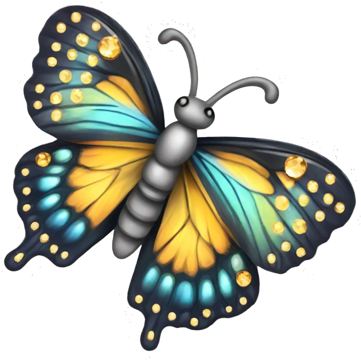 Butterfly with diamantés  emoji