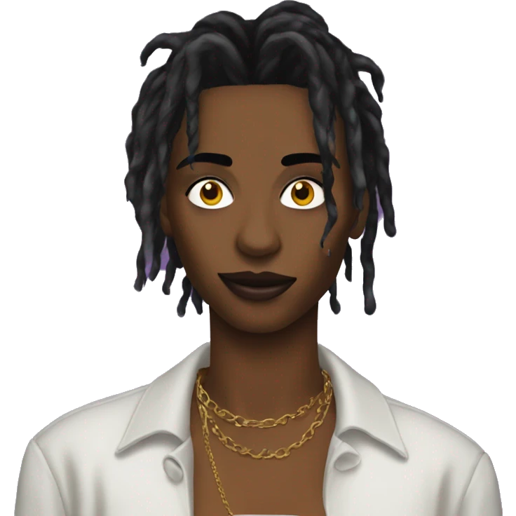 a woman with playboi carti halloween makeup emoji