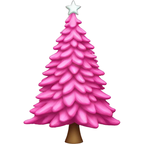 Pink Christmas tree  emoji