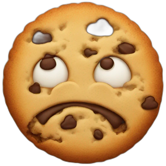 Sad cookie  emoji