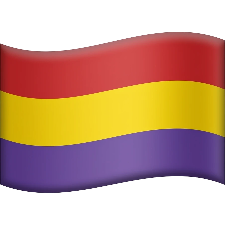 Bandera roja, amarilla y morada (franjas horizontales) emoji