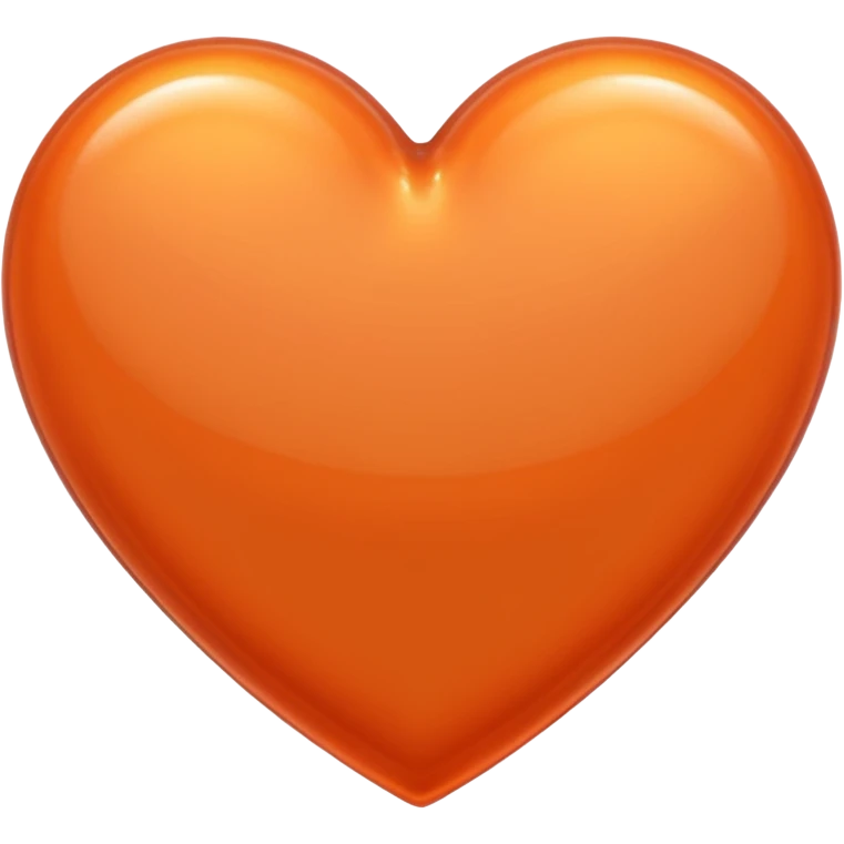 heart with a metallic orange finish emoji