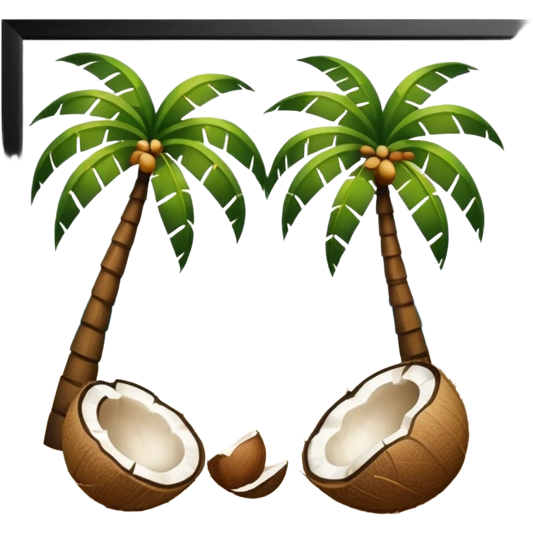 Playa con cocos emoji