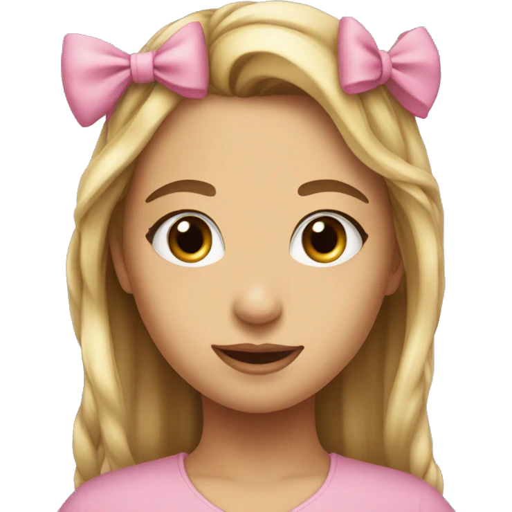 I’m just a girl bow emoji