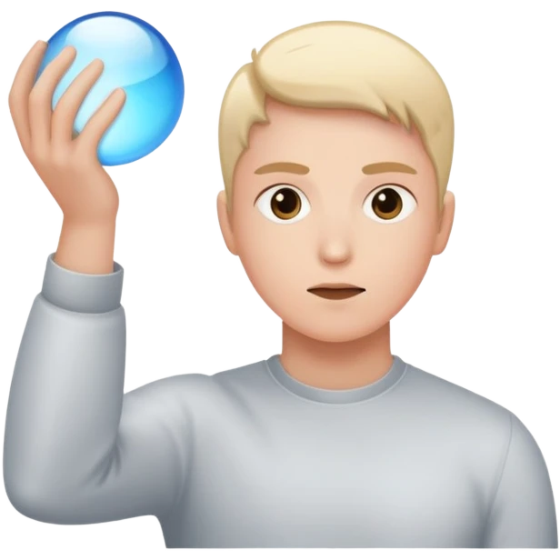 person using telekinesis powers to lift objects with their mind emoji