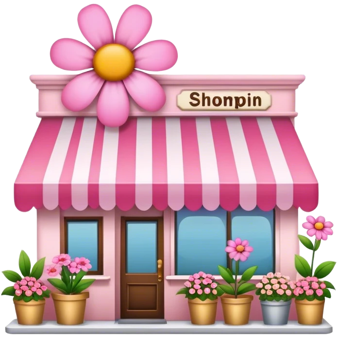 pink flower shop emoji