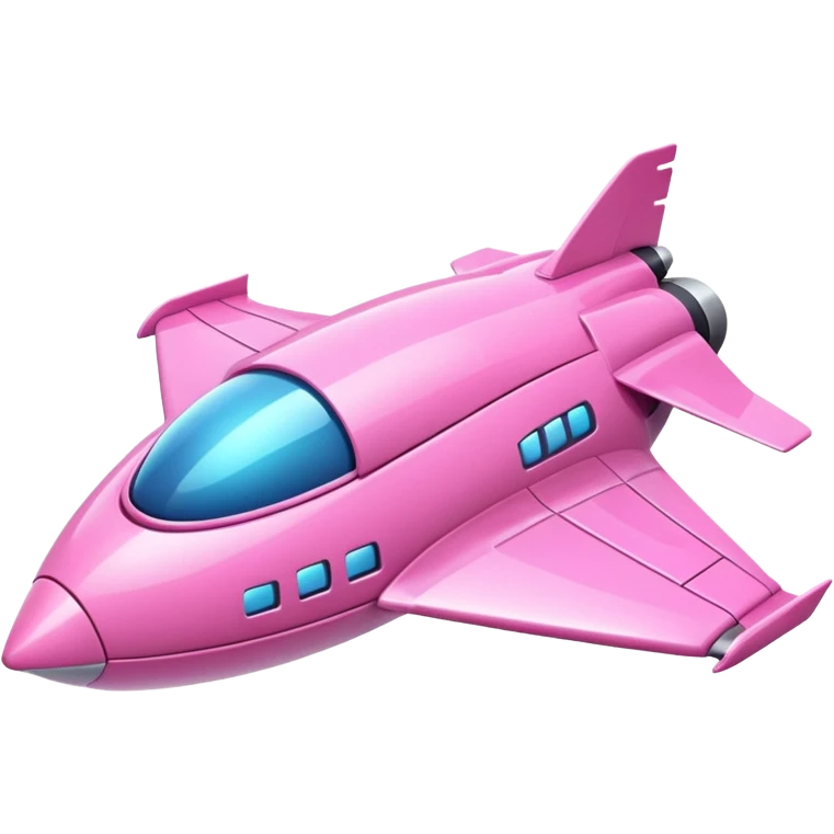 Pink spaceship emoji