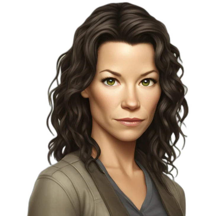 Evangeline Lilly serious emoji