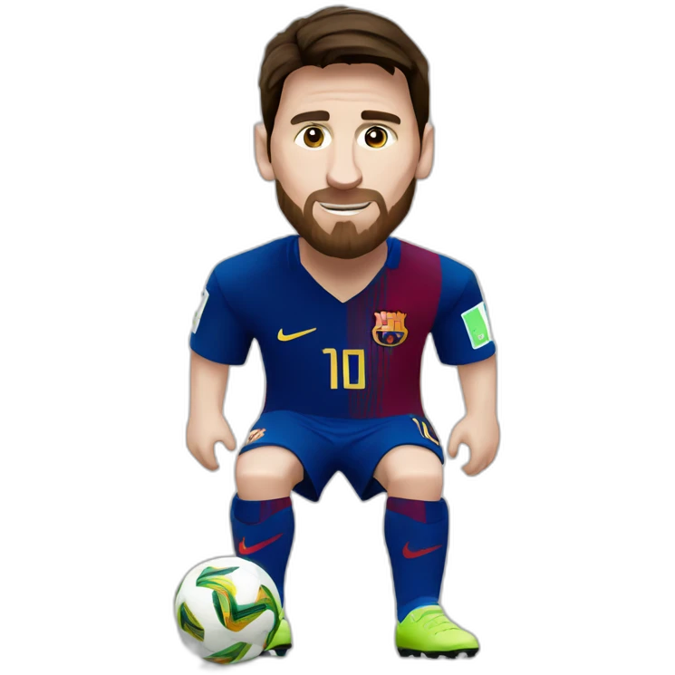 lionel messi with world cup emoji