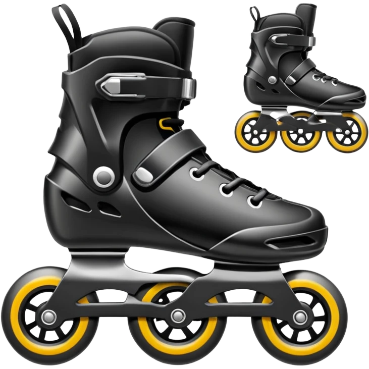 a black rollerblade inline skate emoji
