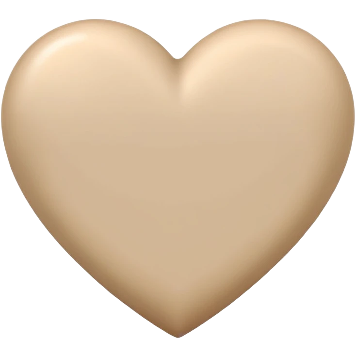 Beige heart  emoji