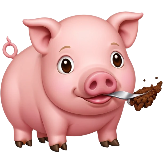 pig eating shit emoji
