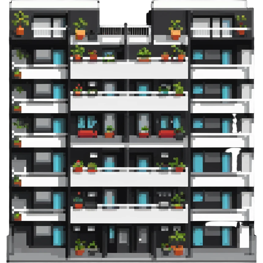 modern apartment with balconies emoji