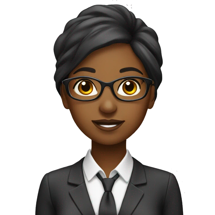 Black accountant girl  emoji