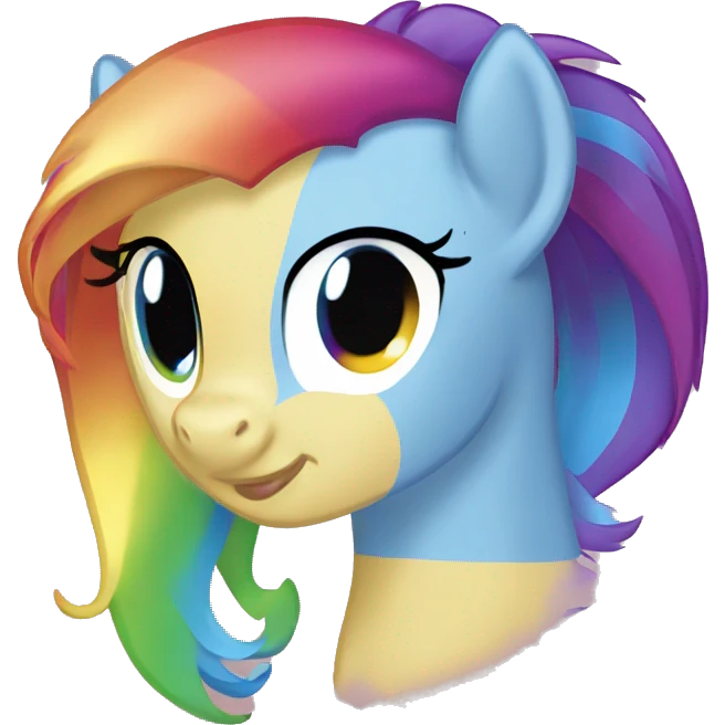 my little pony rainbow effect emoji