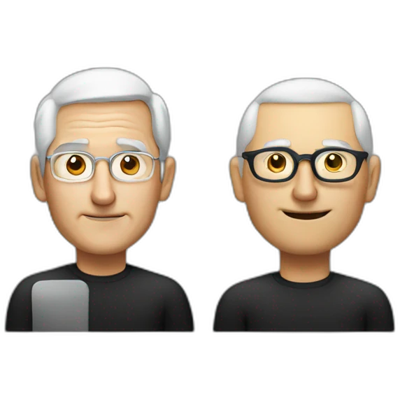 tim cooks and steve jobs emoji