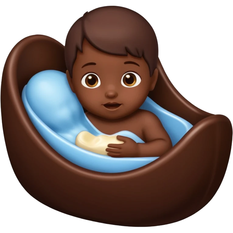 Baby in Chocolate cradle  emoji