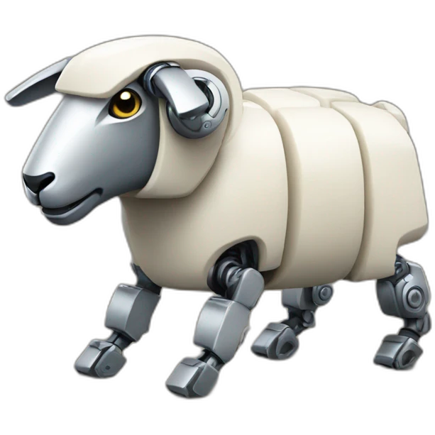 robot sheep riveted emoji