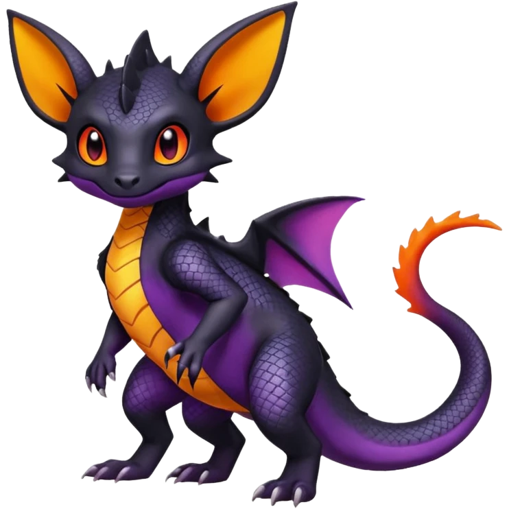 Salandit-Umbreon-Charmeleon-Fakémon-hybrid-creature (full body)  emoji