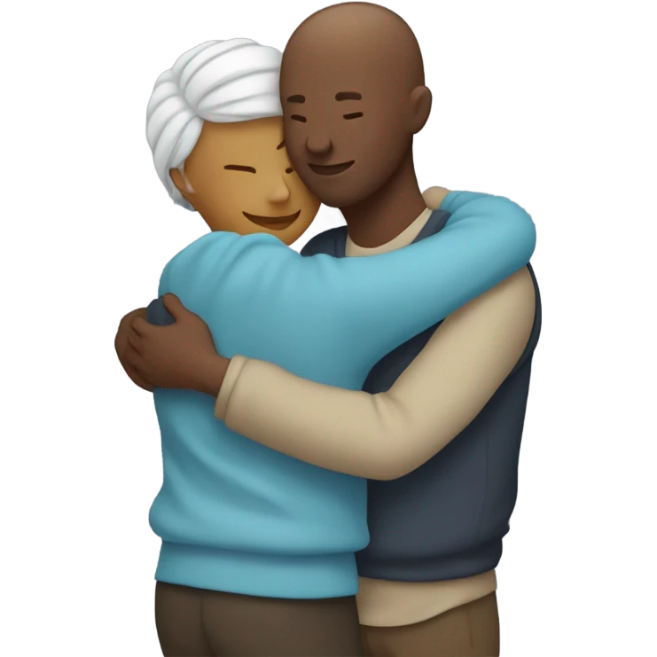 Couple hugging  emoji