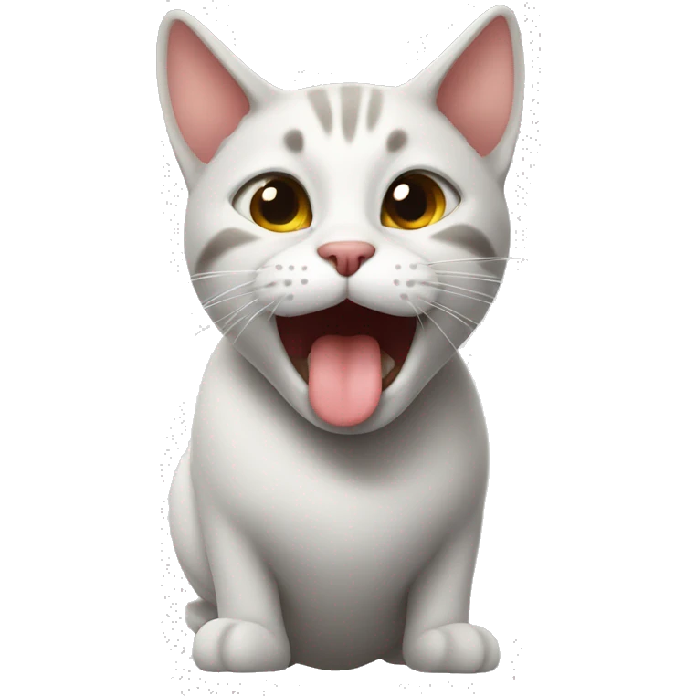 cat with licking face emoji