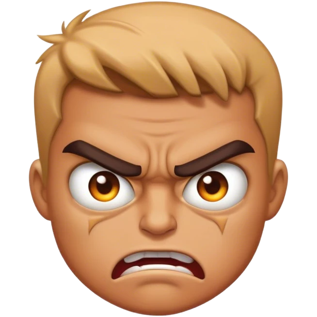 Angry but lustful face emoji